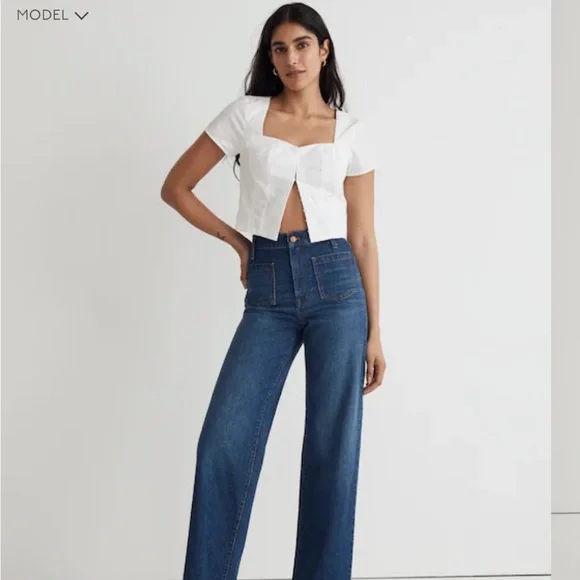 Women's Madewell Perfect Vintage Wide Leg Jeans Jeans - Picture 1 of 5
